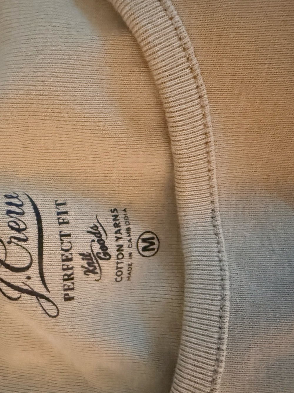 J. Crew Cream Crewneck Short Sleeve Tee. - Picture 2 of 9